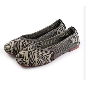 Boutique Lightweight Woven Slip-On Breathable Ballet Flats Size 7.5